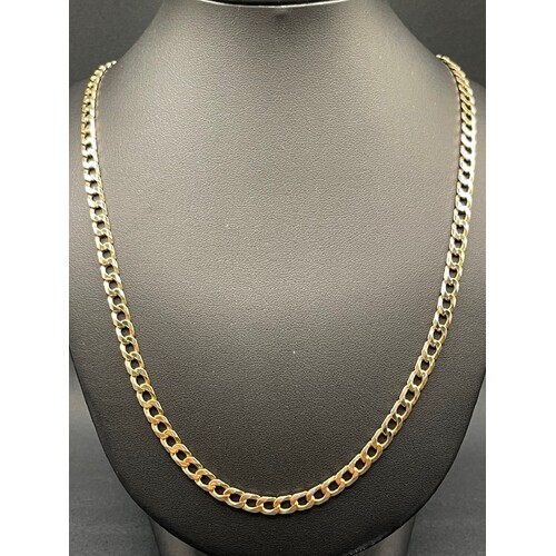 Unisex 9ct Yellow Gold Curb Link Necklace