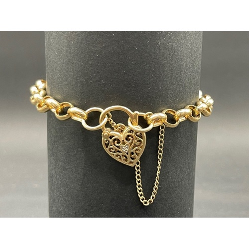 Ladies 9ct Yellow Gold Belcher Link Bracelet