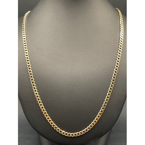 Unisex 9ct Yellow Gold Curb Link Necklace