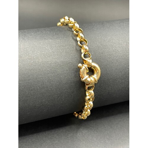 Ladies 9ct Yellow Gold Belcher Link Bracelet