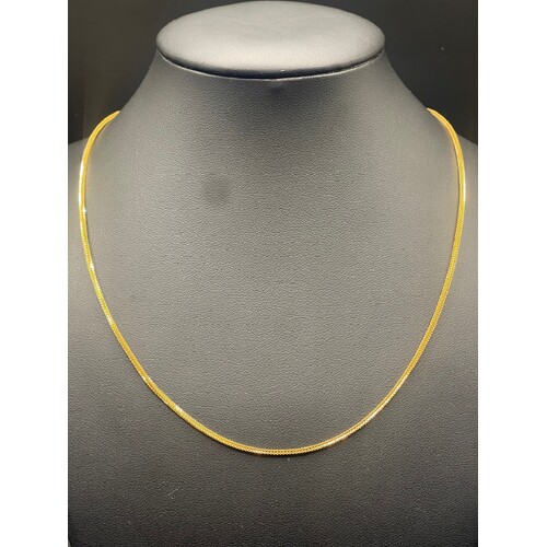 Ladies 21ct Yellow Gold Snake Link Chain Necklace