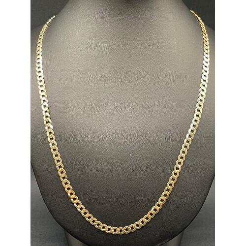 Unisex 9ct Yellow Gold Curb Link Necklace