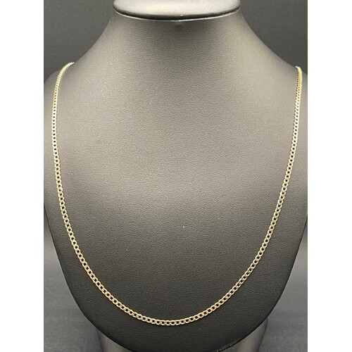 Unisex 9ct Yellow Gold Curb Link Necklace