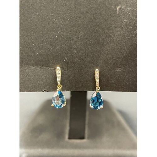 Ladies 9ct Yellow Gold Dangle Earrings