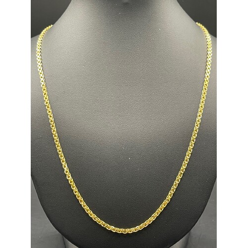 Ladies 18ct Yellow Gold Double Cable Link Necklace