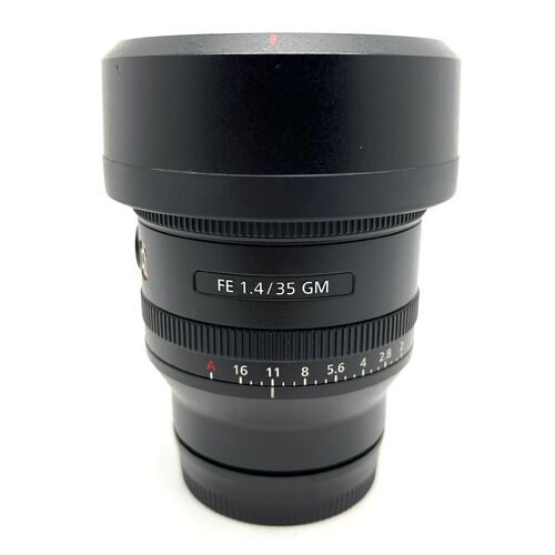 Sony FE 1.4/35 GM E-Mount Lens SEL35F14GM with Sony Lens Hood and Lens Cover