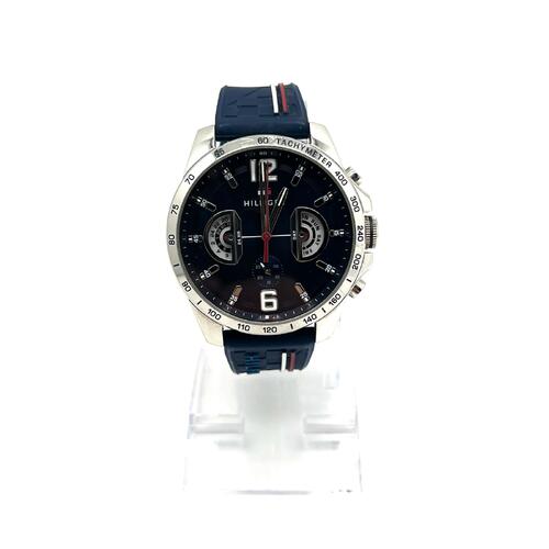 Tommy Hilfiger Tucker Multi-Function Stainless Steel Blue Silicone Mens Watch