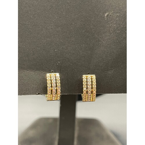 Ladies 9ct Yellow Gold Huggie Hoop Earrings