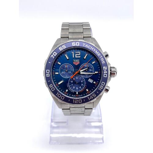 TAG Heuer Formula 1 43mm Blue Dial Steel Aquaracer Chronometer Men's Watch