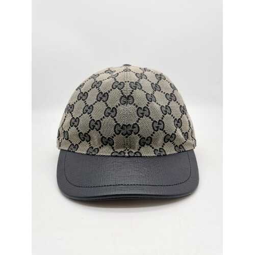 Gucci GG Pattern Logo Printing Splicing Baseball Cap Size L 56 Children’s Cap