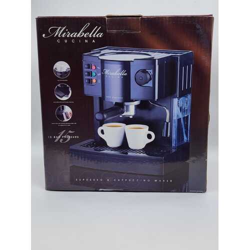 Mirabella Cucina 15 Bar Espresso and Cappuccino Maker Machine with Milk Frother