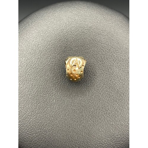 Ladies 14ct Yellow Gold Genuine Pandora Strawberry Charm