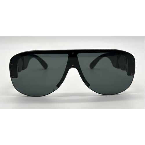 Versace Medusa Biggie GB1/87 140 3N Shield Black Dark Grey Mens Sunglasses