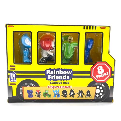 Rainbow Friends School Bus 8 Figures Inside Including Mystery Figures