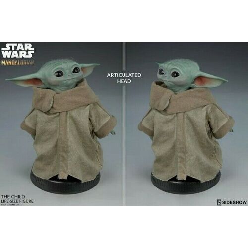 Sideshow Star Wars Mandalorian Grogu Baby Yoda The Child Life Size 1:1 Scale 