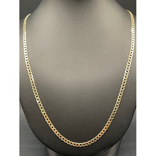 Unisex 9ct Yellow Gold Curb Link Necklace