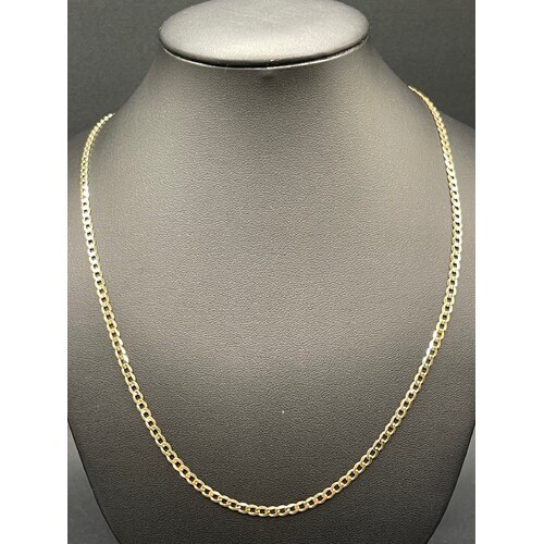 Unisex 9ct Yellow Gold Curb Link Necklace