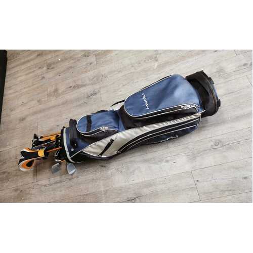 Palm Springs 7 Irons 1 Putter 4 Clubs and Maxfli Golf Bag Left-Handed Golf Set