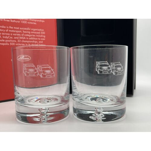 DJR Cup Team Penske Limited Edition 0250 Collectable Pair Glass Set