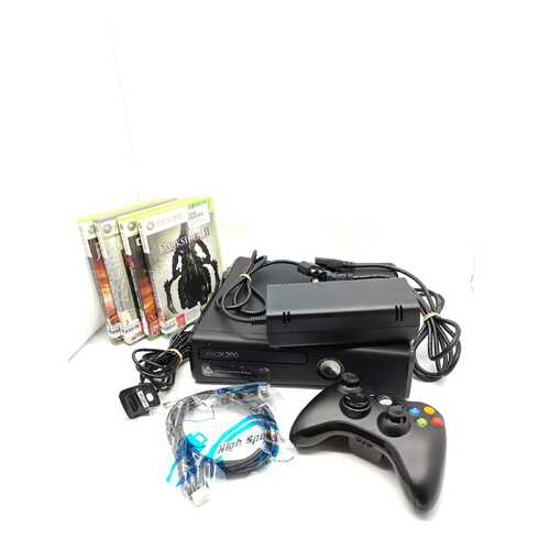 Microsoft Xbox 360 S 250GB Console 1439 with Controller and 4 x Video Games