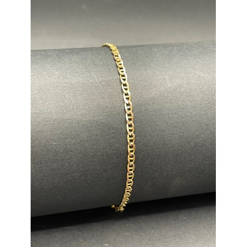 Unisex 9ct Yellow Gold Anchor Link Bracelet