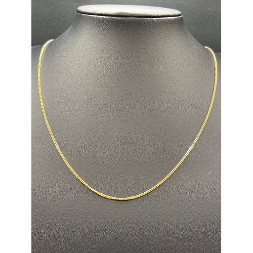 Unisex 18ct Yellow Gold Tight Curb Link Necklace