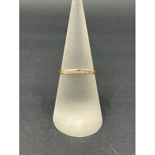 Ladies 14ct Yellow Gold Diamond Band Ring