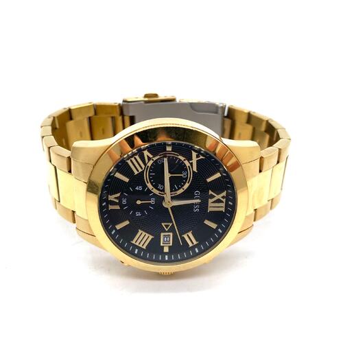 Guess W0668G8 Atlas Gold Stainless Steel Chronograph Black Dial Mens Watch