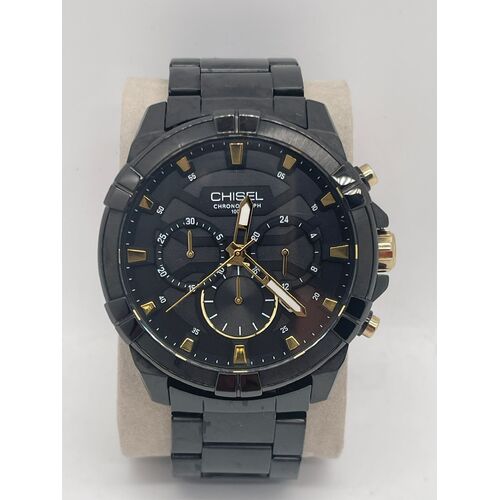 Chisel 5829270 Stainless Steel Mens Chronograph Watch in Black 100m WR