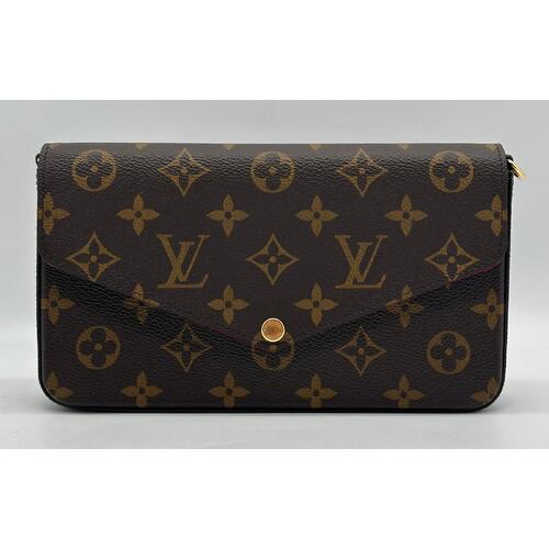 Louis Vuitton Felicie Pochette Monogram Canvas Bag with Removable Chain Strap