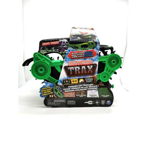 Monster Jam Grave Digger Trax All Terrain Remote Control Outdoor Vehicle