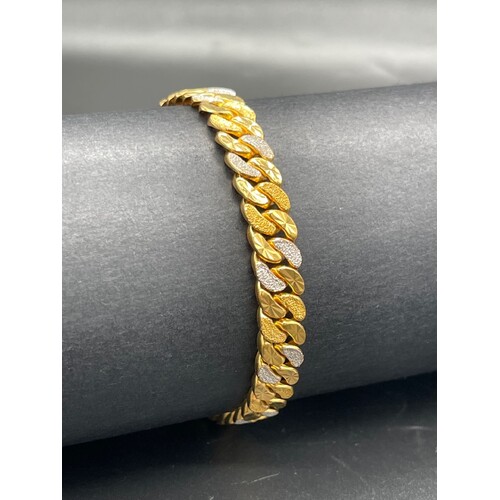 Unisex 22ct Yellow Gold Curb Link Bracelet (Pre-Owned)