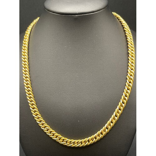 Ladies 18ct Yellow Gold Fancy Link Necklace