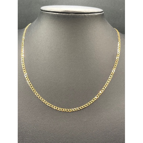 Unisex 9ct Yellow Gold Curb Link Necklace