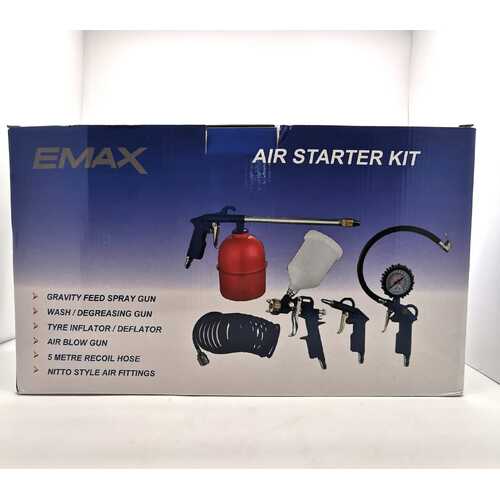 Emax ESK1 Air Starter Kit Spray Gun Degreasing Gun Inflator Blow Gun Hose