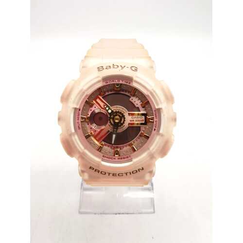 Casio Baby-G BA-110SC Clear Pink Analog-Digital Watch 10 Bar Water Resistant