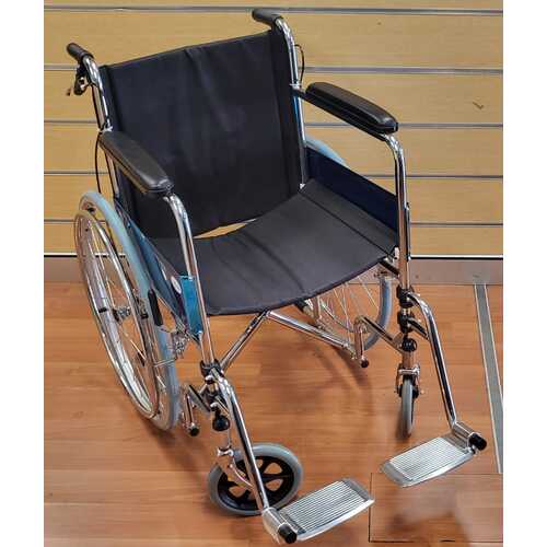 Skiiddii Portable Folding Wheelchair 110kg Capacity Lightweight Mobility Aid