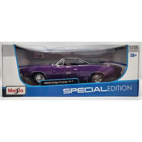 Maisto 1969 Dodge Charger R/T 1:18 Special Edition Diecast Car Purple