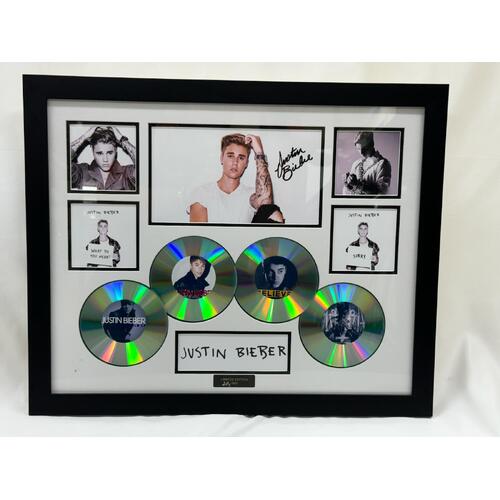 Justin Bieber Limited Edition 214/500 Framed Music Memorabilia with Certificate