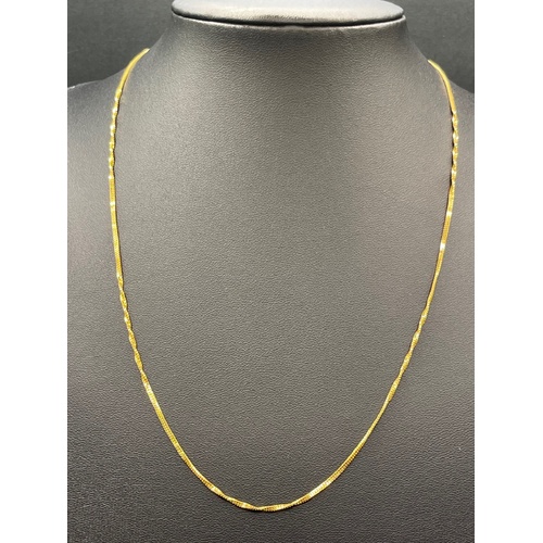 Ladies 22ct Yellow Gold Snake Link Necklace