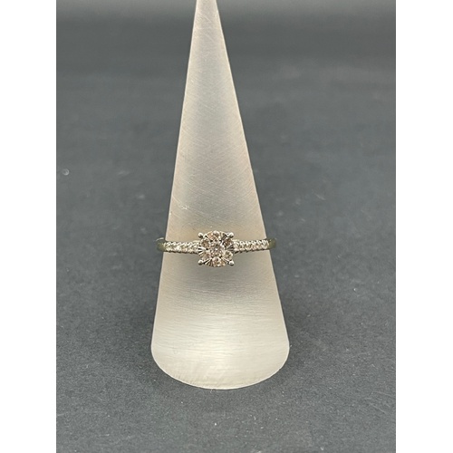 Ladies 9ct Yellow Gold Diamond Cluster Ring