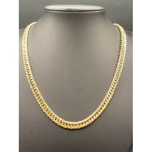 Unisex 18ct Yellow Gold Curb Link Necklace