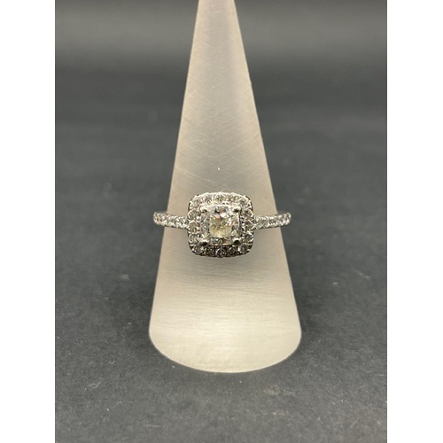 Ladies 18ct White Gold Diamond Engagement Ring