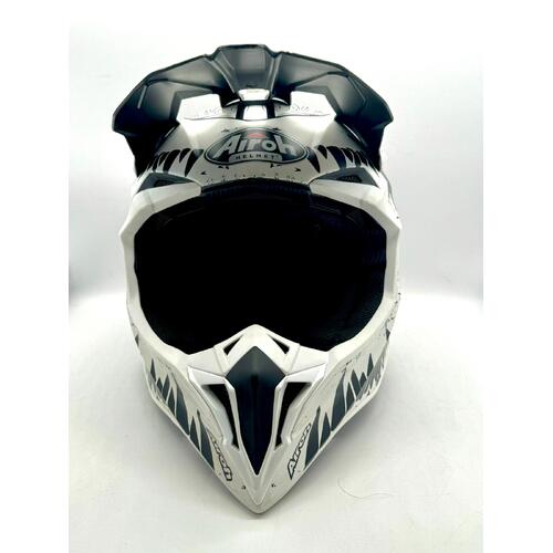 Airoh Wraap Beast Motocross Helmet Size L 59-60 Matte Black White