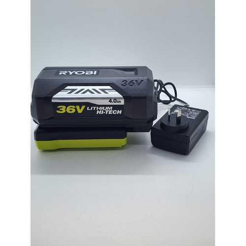 Ryobi 36V 4.0Ah Lithium Hi-Tech Battery and Charger