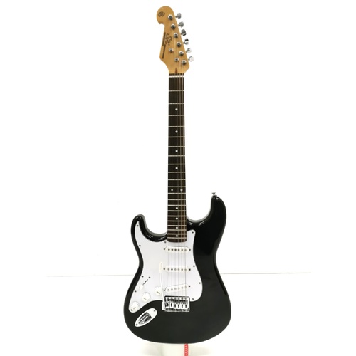 SX Left-Handed Electric Guitar Black with Soft Case