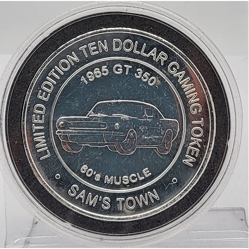 Sams Towns Limited Edition Ten Dollar Gaming Token 1965 GT 350 60’s Muscle Car