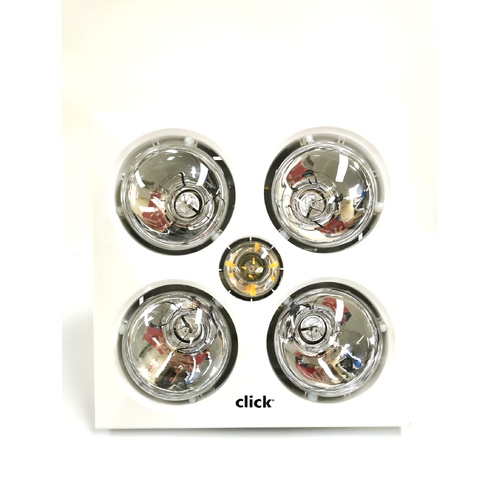 Click 4 x 275W with Infrared Globes LED Light 6W 3 in 1 Heater Exhaust Fan