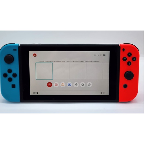 Nintendo Switch HAC-001 (-01) Neon Blue/Red Handheld Gaming Console with Dock