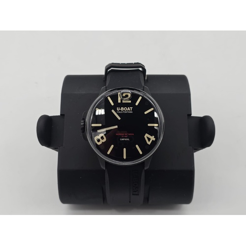 U-Boat Italo Fontana Capsoil 8108/A DLC Quartz Mens Black Analog Watch